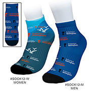 "SPORTY" Color Sublimation Low-Cut Ankle Crew Socks in Men’s & Women’s Size (SOCK12-M Men / SOCK12-W Women)